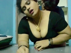 デカ尻, フェラチオ, カップル, 浮気する, インド人, 熟年, 妻