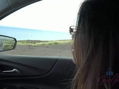 Aziatisch, Strand, Badpak, Flashing, Orgasme, Kut duiken, Mager, Vibrator
