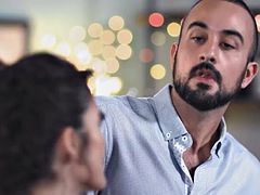 Condón, Polla, Gay, Marido, Interracial, Trio, Esposa