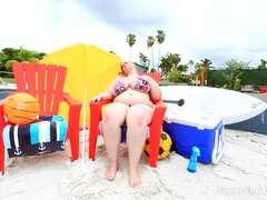 美女, ぽっちゃり, ビキニ, 気狂い, エロティック, Hd