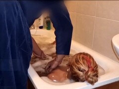 Cuarto de baño, Ébano, Latina, Coño, Ducha