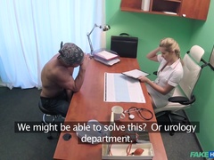Culo, Médico, Pajear, Enfermera, Oficina, Pene, Uniforme, Mojado