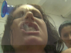 美女, デカ尻, 黒人, フェムドム, ハンガリー人, レズビアン, 淫乱熟女, 驚き