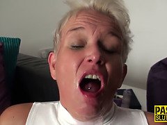 Mature face fucked sub