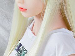 Blonde Mini Love Doll with hot big tits for Doggystyle