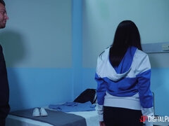 Asiatique, Beauté, Bureau, Mouillée