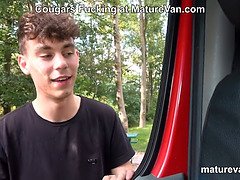 Big Saggy Tits bouncing on a Hitchhiker