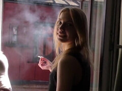 Leie, Hd, Lesbisch, Lecken, Zierlich, Muschi, Abendanzug, Titten