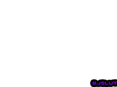 Petite babe sucking before sex in POV couple