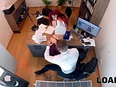 Mooi, Bedriegen, Stel, Kantoor, Roodharige vrouw, Schreeuwen, Verleid, Tieten likken