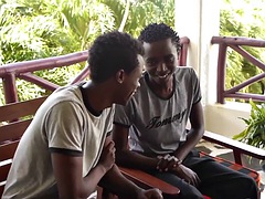 Africano, Verga grande, Negro, Mamada, Ébano, Gay, Interracial, Apretado