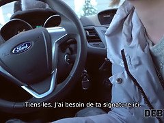 Beauté, Blonde, Sucer une bite, Plantureuse, Queue, Hard, Public, Suçant