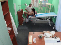 Sexy nurse got bored and fucked with the doctor