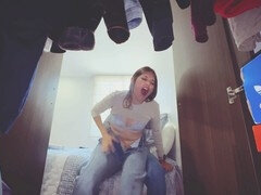 Enthousiasteling, Huisgemaakt, Latijnse vrouw, Lesbisch, Klein, Kut duiken, Mager, Taboe