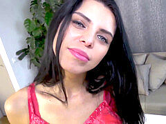 素人, 緊縛, ベッドルーム, フェラチオ, 茶髪の, 服従, キス, ティーン