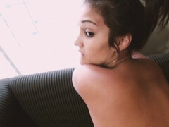 Beautiful slut is ready to taste a big step brother's meat pole