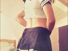 Aziatisch, Grote lul, Schattig, Japaans, Masturbatie, Shemale, Tiener