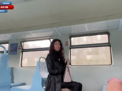 Public Dick Flashing On Train - Stranger Girl Was Shocked When Saw My Hard Cock - Katty West