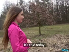 Sexy jogger fucked in the woods