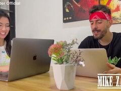 Grote lul, Bruinharig, Rondborstig, Classisch, Lul, Dubbele penetratie, Hd, Tieten likken