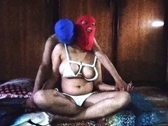 Kont naar mond, Grote kont, Zwart, Man die toekijkt, Sperma shot, Tepels, Kousen, Tietenklus