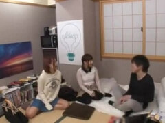 Asian, Big tits, Japanese, Teen, Threesome, Tits