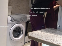 Stupid Maid Stuck in Washing Machine