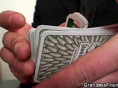 Strip poker leads to hard threesome