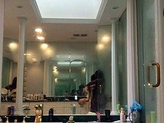 Naked dance in the bathroom