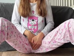 En gros plan de très près, Doigter, Fait maison, Masturbation, Orgasme, Chatte, Gicler, Adolescente