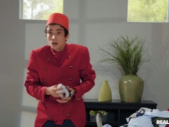 Vollbusig, Schwanz, Mutti, Reiten, Spanisch