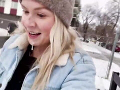 Jizm Decorated Bunny Frozen Wad On Face Spunk Walk