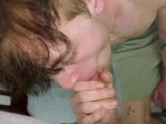 Taylor B gives a POV blowjob and rides a hard pecker