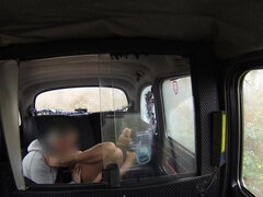 デカパイ, フェラチオ, 茶髪の, 車, 顔射, Hd