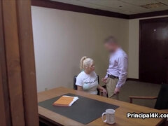 Fucking big tit bikini milf on the principals desk