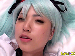 japanese costume play babe doggystyled