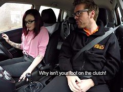 Very hot american girl Chloe Carter anal fucked in car