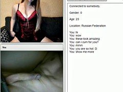 Russian girl teasing and flashing pussy on chat