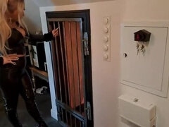 Blonde German Mistress Sheela Dominates Slave in 4K Femdom Dungeon - Part 1