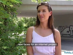 素人, 浮気者, イく瞬間, チェコ, 顔射, 彼女, オーガズム, 公共