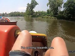 Big natural boobs hunter and make him pay well