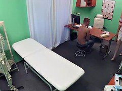Blondine, Blasen, Spermaladung, Fetisch, Hardcore, Krankenschwester, Strümpfe