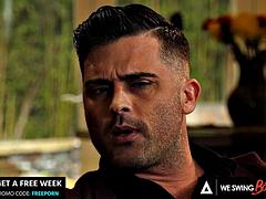 Sophia Grace Seduces Bi-Curious Husband Into Steamy Bisexual Office Threesome with Cliff Jensen and