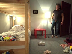 美女, デカパイ, ブロンド, フェラチオ, イマラチオ, オナニー, 三人, オッパイの