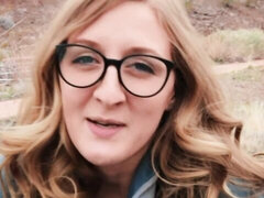 Blasen, Sperma im mund, Aufs gesicht abspritzen, Brille, Handjob, Lecken, Im freien, Pov