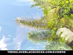 Schönheit, Grosser arsch, Schwarz, Freund, Braunhaarige, Küssen, Muschi, Dürr