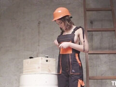 Enthousiasteling, Mooi, Bruinharig, Vingeren, Masturbatie, Naakt, Alleen, Strippen