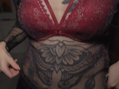 Bruinharig, Natuurlijke tieten, Doordringend, Gezichtspunt, Kut duiken, Slet, Tatoeage, Tieten likken