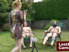 Big tits, Ffm, Game, Group, Handjob, Hd, Strip, Threesome