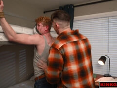 Anal, Cul, Bondage, Homosexuelle, Cuir, Muscle, Rousse roux, Rugueux